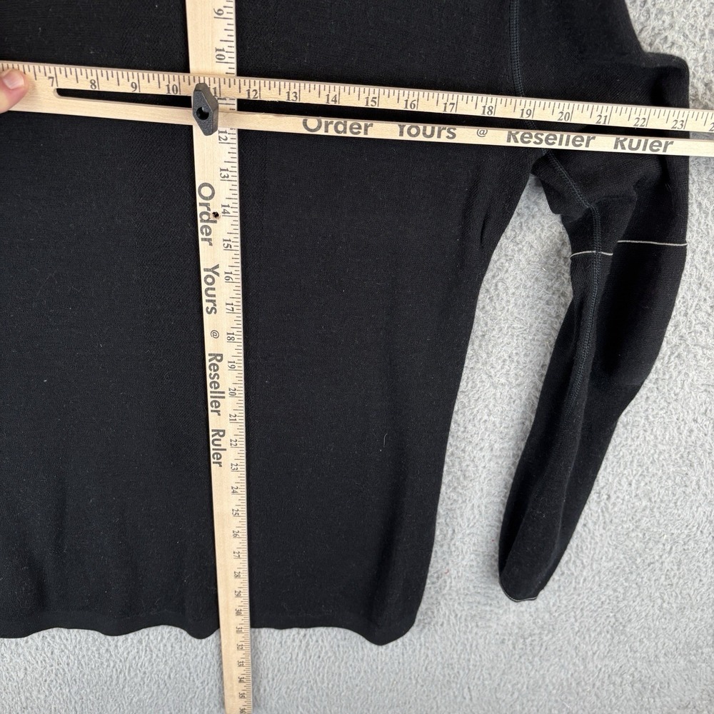 Smartwool Intraknit 250 Shirt Mens Medium Black Merino Wool Pullover 1/4 Zip - Picture 7 of 8